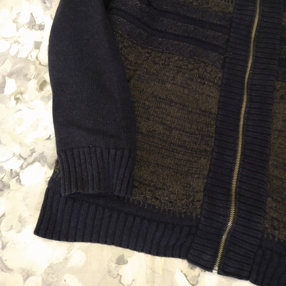 Size M fleece knitted warm zip up Denver Hayes winter sweater - Picture 6 of 16